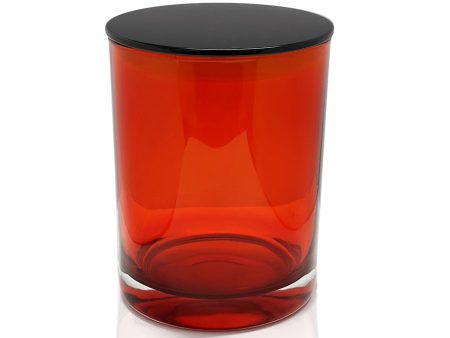 Vogue Tumbler - Red Jar with Black Metal Lid 250ml Hot on Sale