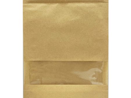 Large Kraft Bag with Window - Resealable For Sale