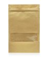 Large Kraft Bag with Window - Resealable For Sale