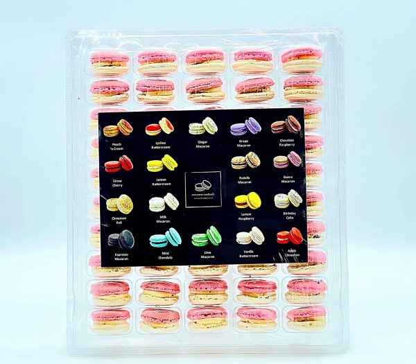 50 Pack Strawberry Sundae French Macaron Value Pack Online