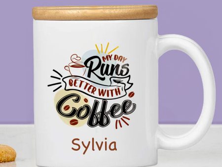 My Day Runs Better With Coffee Mug - 330ml Online Sale