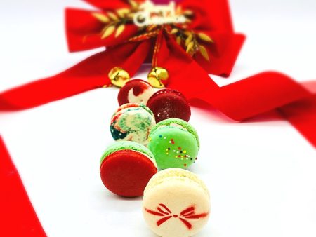 24 Pack Assorted Macaron, The Christmas Set | Great for any party, celebration. on Sale