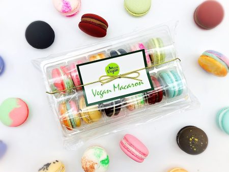 Surprise Me! 12 Pack Vegan French Macarons Set | , Dairy Free | 12 Different Flavors of Fun! For Sale