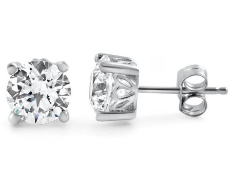 1.68 CTW Cubic Zirconia Studs Floral Setting Online Hot Sale