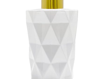 200ml Diamond Cut White Diffuser Bottle - Gold Collar For Sale