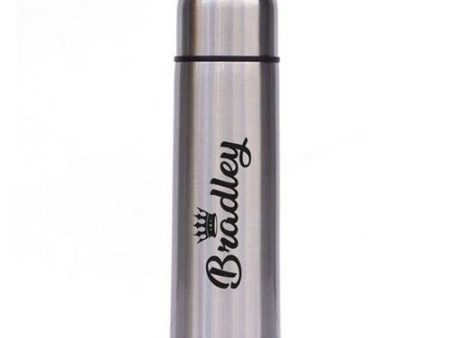 Silver Personalised Bullet Thermos, 500ml Hot on Sale