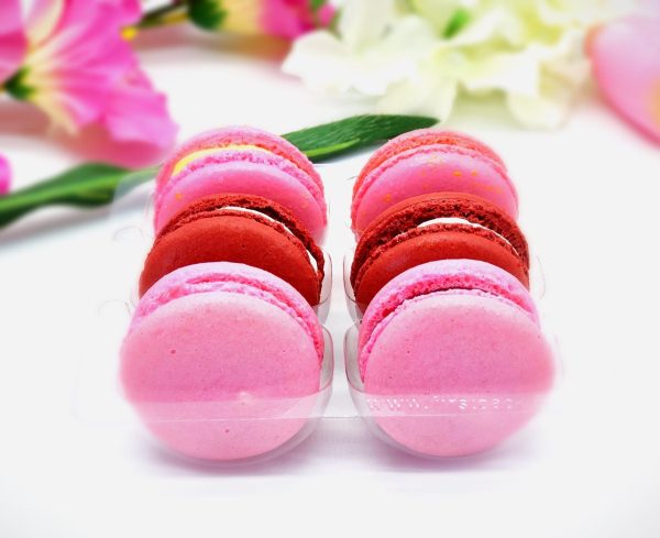 6 Pack Assorted  Macarons | Pink Lemonade, Red Velvet, Raspberry Macarons Online Hot Sale