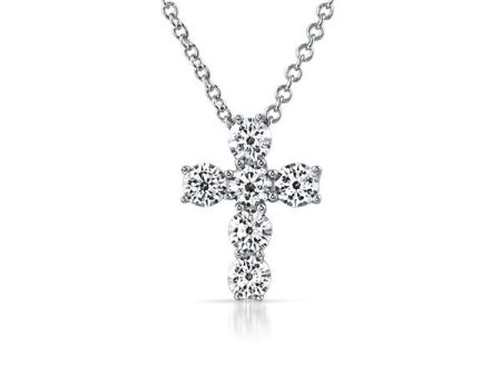 0.65 Carat Mini CZ Cross Necklace Set Sale