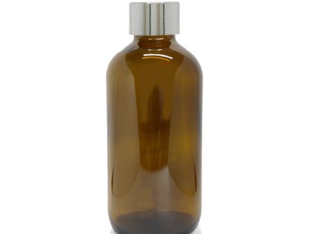 250ml Amber Pharmacist Diffuser Bottle - Silver Collar Cheap