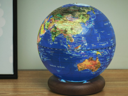 Gingko Atlas Large Walnut Globe Cheap