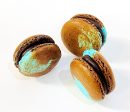 50 Pack Dark Chocolate Wild Blueberry French Macaron Value Pack Supply