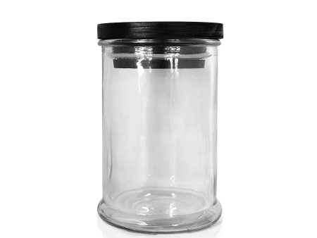 Danube - Clear Candle Jar with Black Wooden Lid 115ml Fashion