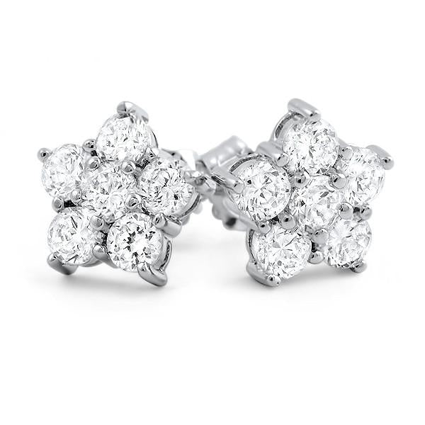 1.32 CTW Simulated Diamond Star Stud Earrings Sale