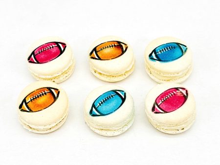 American Football French Macarons | Available in 12 and 24 Pack Supply