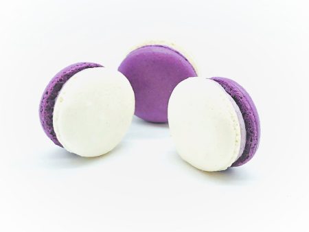 6 Pack Taro White Chocolate Ganache Macarons For Sale