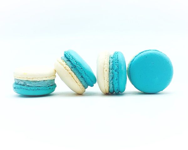 6 Pack Blueberry White Chocolate Ganache Macarons For Cheap