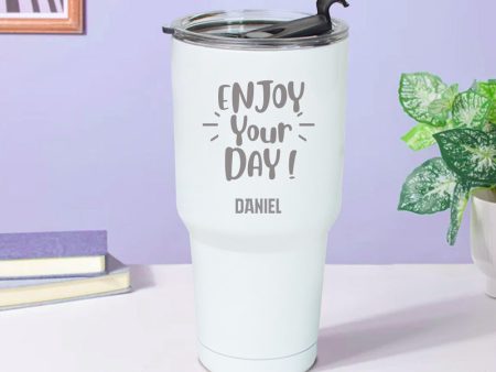 Personalised Thermal Mug with Straw - 500ml Sale