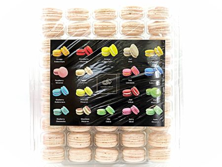 50 Pack Raspberry Chocolate Buttercream  French Macaron Value Pack For Discount