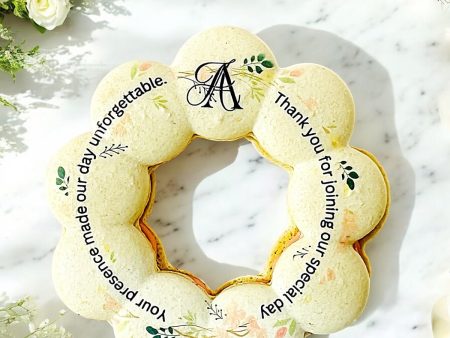 Personalized Monogram Macaron Wreath - Wedding Thank You Gift For Cheap