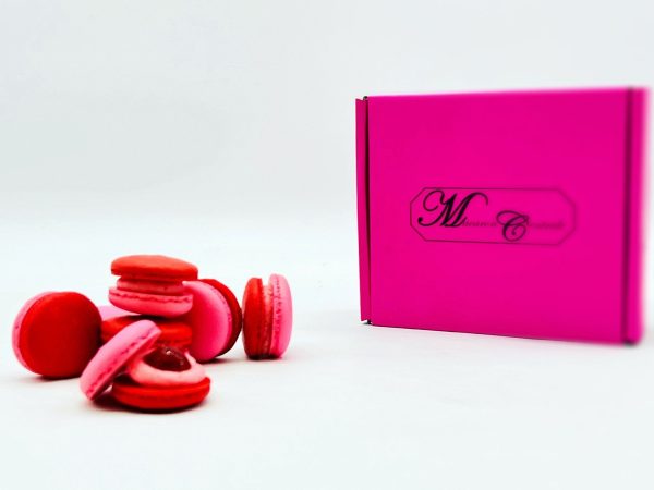 6 Pack  Straw-Pomegranate Macarons Online