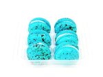 6 Pack  blue raspberry and white chocolate macarons | ideal for celebratory events. Supply