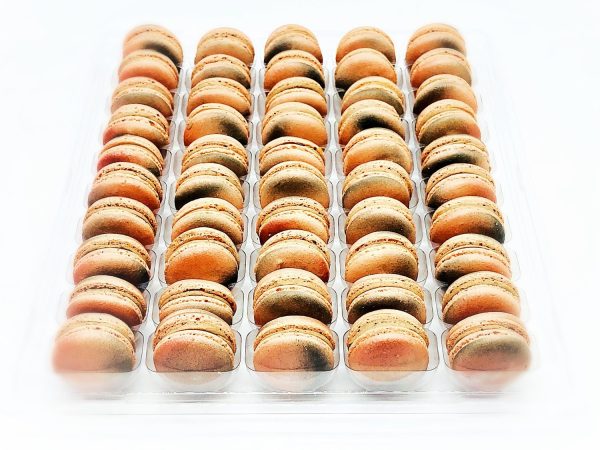 50 Pack The Mars ( Whipped Chocolate Ganache Caramel Macaron) |  French Macaron Value Pack For Discount