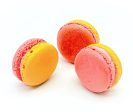 6 Pack Apricot - Raspberry French Macarons For Sale