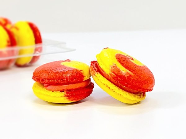 6 Pack  strawberry pineapple macarons | ideal for celebratory events. Supply