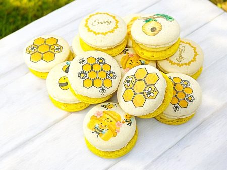 Bee and Honeycomb Custom Macarons - Choose Your Flavor Online now