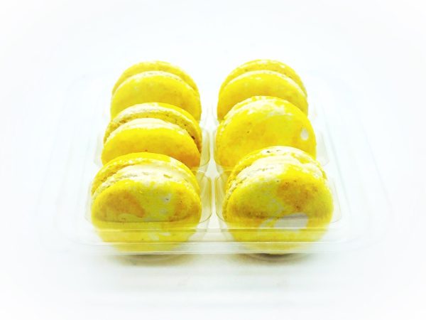 6 Pack Banana Cheesecake French Macarons | Perfect for your next celebratory events. Supply