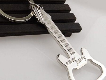 Beer Guitar Bottle Opener Keychain on Sale