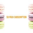 50 Pack French Macaron - Subscription Online now