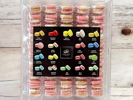 50 Pack Raspberry Praline French Macarons Hot on Sale