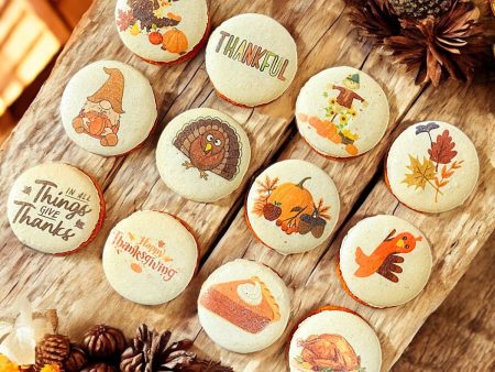 We Wish You a Happy Thanksgiving Macaron Set – Customizable Flavors Fashion