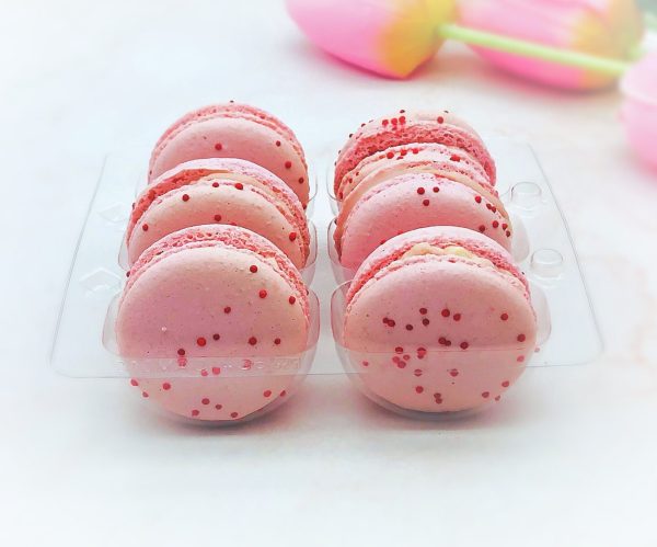 6 Pack  pomegranate French macarons Discount