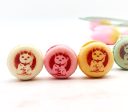 Assorted Fruit Flavor Macarons Decorated With the Lucky Cat Icon Hot on Sale