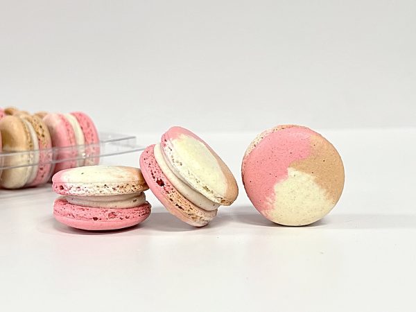 6 Pack Raspberry Praline French Macarons Cheap