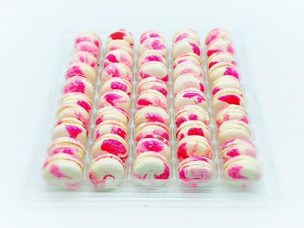 50 Pack Raspberry Cheesecake  French Macaron Value Pack For Discount