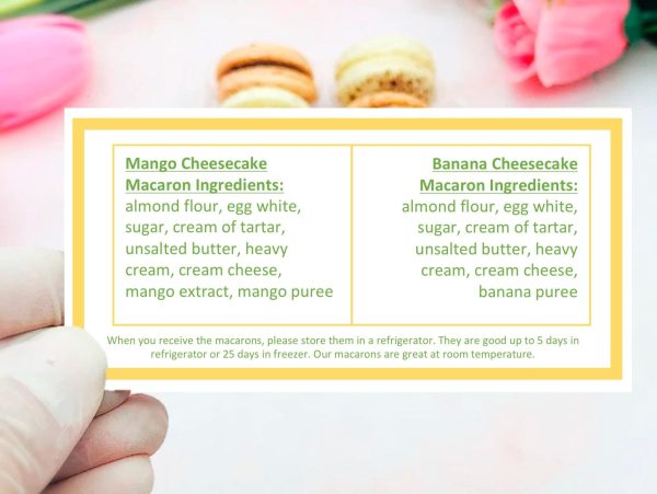 6 Mango Cheesecake & Banana Cheesecake Macarons Value Pack For Cheap