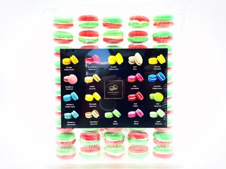 50 Pack Apple Caramel  French Macaron Value Pack For Sale