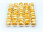 50 Pack White Chocolate Apricot French Macaron Value Pack Online