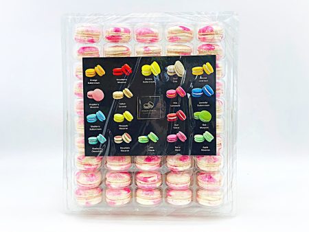 50 Pack Raspberry Cheesecake  French Macaron Value Pack For Discount