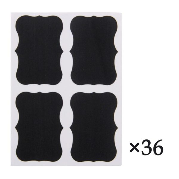 36Pcs Set Blackboard Sticker Jar Labels Supply