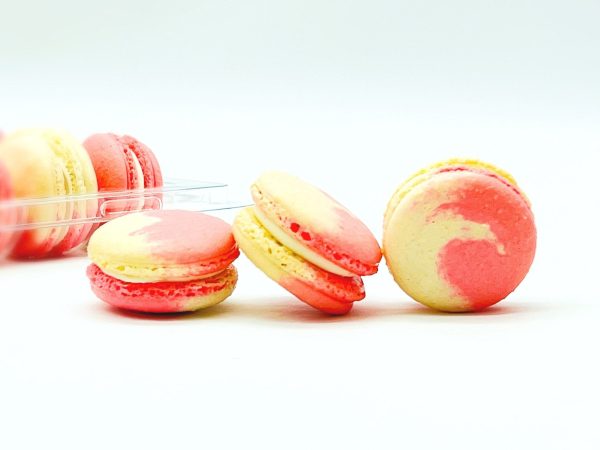 50 Pack White Chocolate Berries French Macaron Value Pack Discount