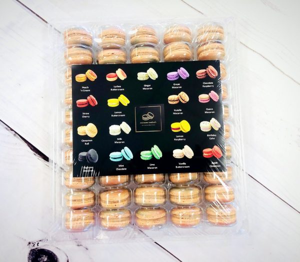 50 Pack The Mars ( Whipped Chocolate Ganache Caramel Macaron) |  French Macaron Value Pack For Discount