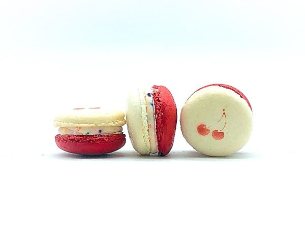 6 Pack Cherry Sundae French Macarons Discount