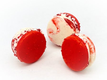 6 Pack Candy Cane French Macarons Supply