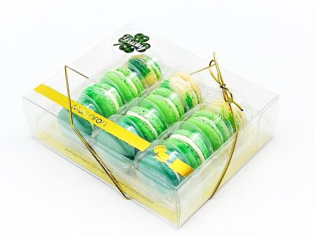 12 Pack Lucky Green Gift Box Set Macarons. Online Hot Sale