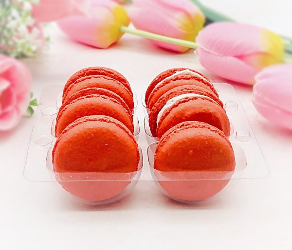 6 Pack  Straw-Cherry Macarons Fashion