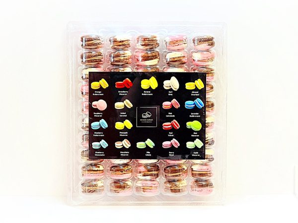 50 Pack Neapolitan French Macaron Value Pack | Vanilla, Chocolate and Strawberry Discount